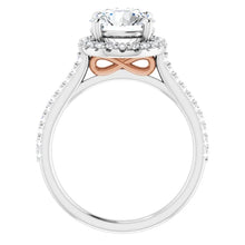 Cushion Halo Style Engagement Ring
