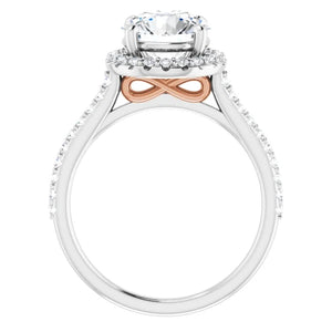 Cushion Halo Style Engagement Ring