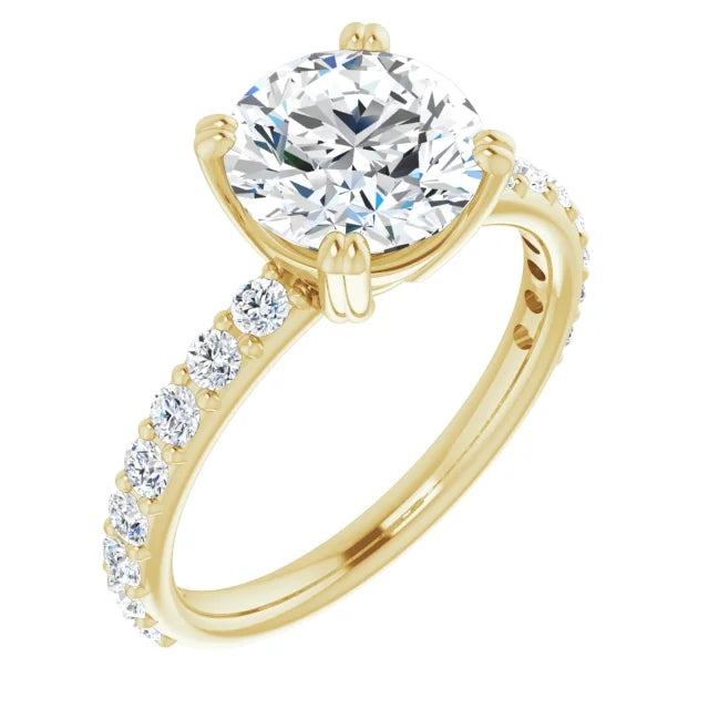 Round Brilliant Claw Set Style Engagement Ring