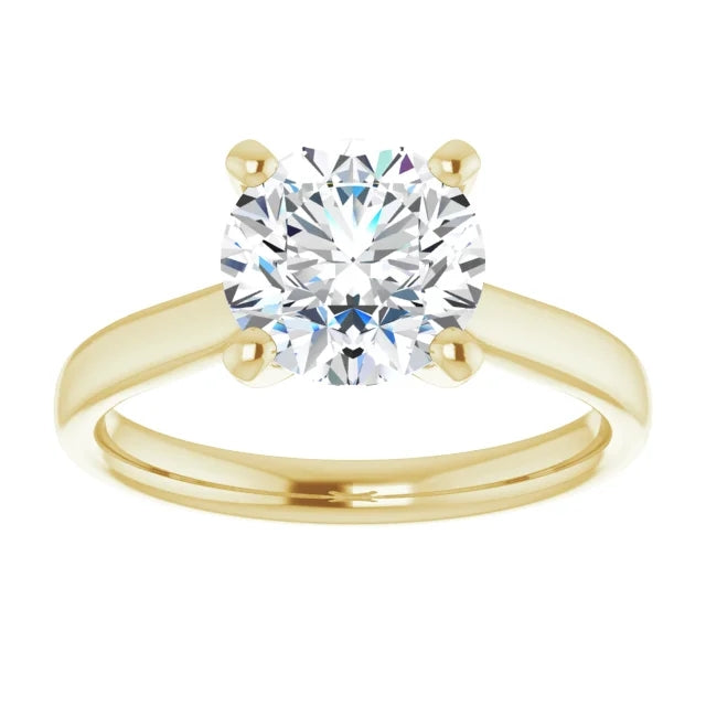 Four Claw Round Brilliant Solitaire Engagement Ring