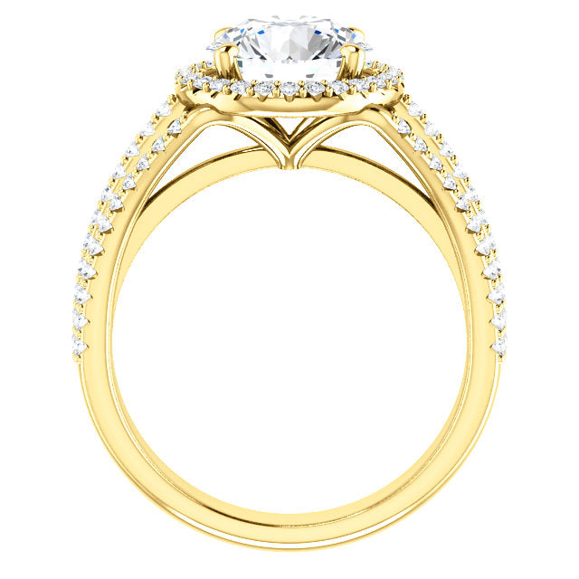 Round Brilliant Halo Style Engagement Ring