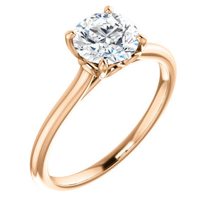 Four Claw Round Brilliant Solitaire Engagement Ring - I Heart Moissanites