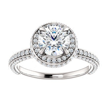 Round Brilliant Halo Style Engagement Ring - I Heart Moissanites