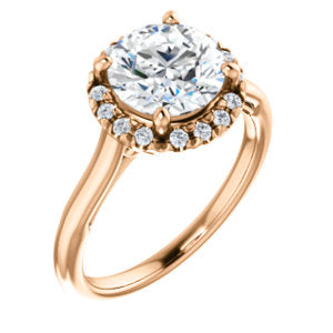 Round Brilliant Halo Style Engagement Ring - I Heart Moissanites