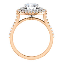 Round Brilliant Double Halo Style Engagement Ring - I Heart Moissanites