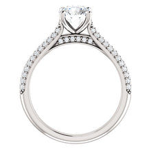 Round Brilliant Pave Style Engagement Ring - I Heart Moissanites