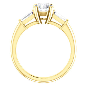 Round Accent Engagement Ring - I Heart Moissanites