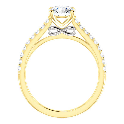 Round Brilliant Claw Set Style Engagement Ring - I Heart Moissanites