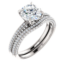 Round Brilliant Claw Set Style Engagement Ring - I Heart Moissanites