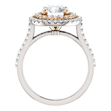 Round Brilliant Double Halo Style Engagement Ring - I Heart Moissanites