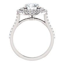 Round Brilliant Double Halo Style Engagement Ring - I Heart Moissanites