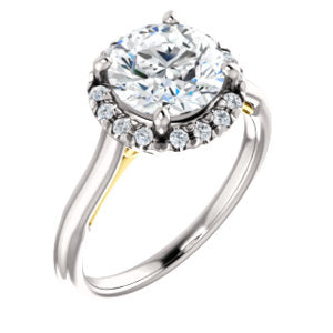 Round Brilliant Halo Style Engagement Ring - I Heart Moissanites