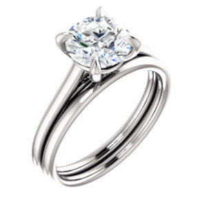 Four Claw Round Brilliant Solitaire Engagement Ring - I Heart Moissanites