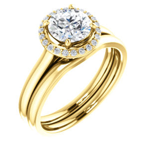 Round Brilliant Halo Style Engagement Ring - I Heart Moissanites