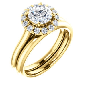 Round Halo Style Engagement Ring - I Heart Moissanites