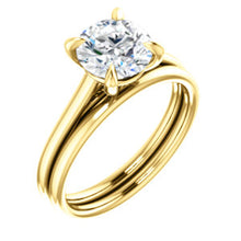 Four Claw Round Brilliant Solitaire Engagement Ring - I Heart Moissanites