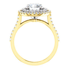 Round Brilliant Double Halo Style Engagement Ring - I Heart Moissanites