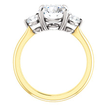 Round Brilliant Accent Engagement Ring - I Heart Moissanites