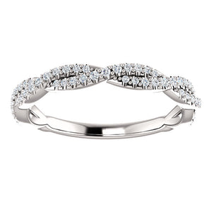 Moissanite Twist Wedding Band