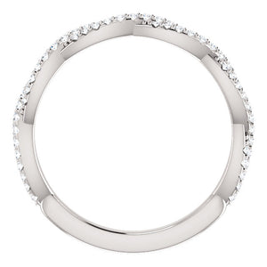 Moissanite Twist Wedding Band