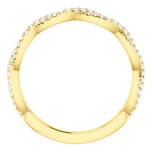 Moissanite Twist Wedding Band