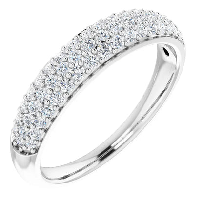 Moissanite Pave Cluster Ring