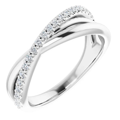 Moissanite Twist Style Anniversary Band