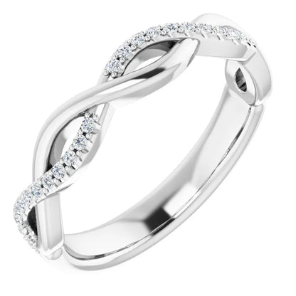 Moissanite Twist Style Anniversary Band