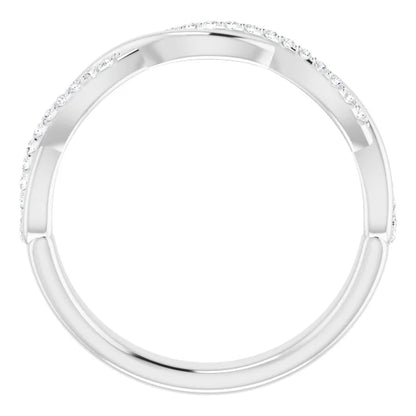 Moissanite Twist Style Anniversary Band