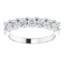 Seven Stone Round Brilliant Moissanite Anniversary Band