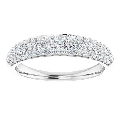 Moissanite Pave Cluster Ring