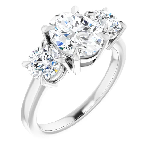 Oval Accent Engagement Ring