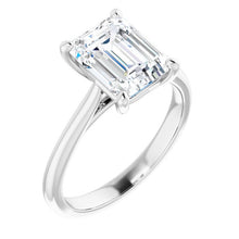 Emerald Solitaire Engagement Ring