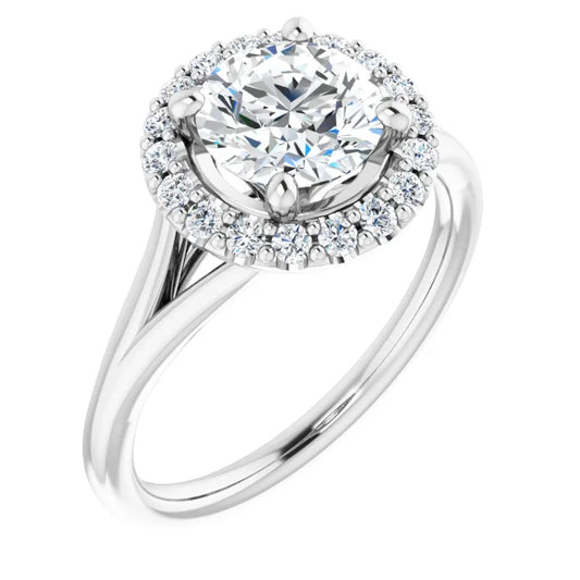 Round Brilliant Halo Style Engagement Ring