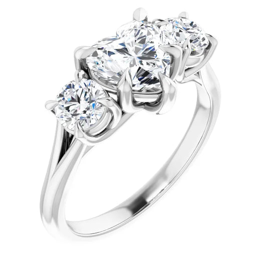 Heart Accent Engagement Ring