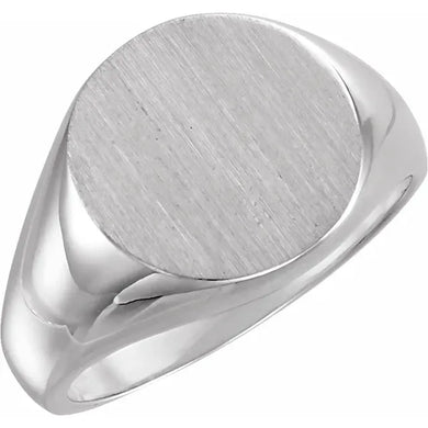 Men's Round Signet Ring