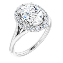 Oval Halo Style Engagement Ring