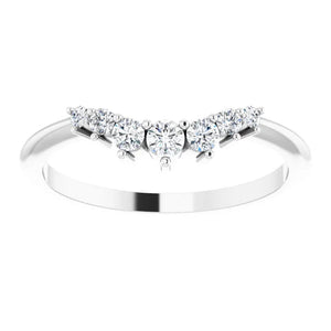 Diamond Contour Wedding Band