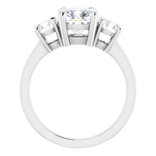 Cushion Accent Engagement Ring