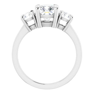 Cushion Accent Engagement Ring