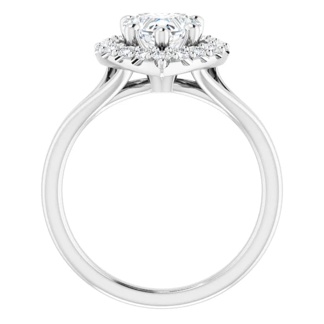 Heart Halo Style Engagement Ring