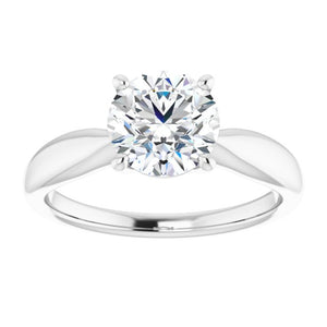 Round Brilliant Knife Edge Solitaire Engagement Ring