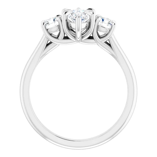 Marquise Accent Engagement Ring