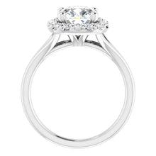 Cushion Halo Style Engagement Ring