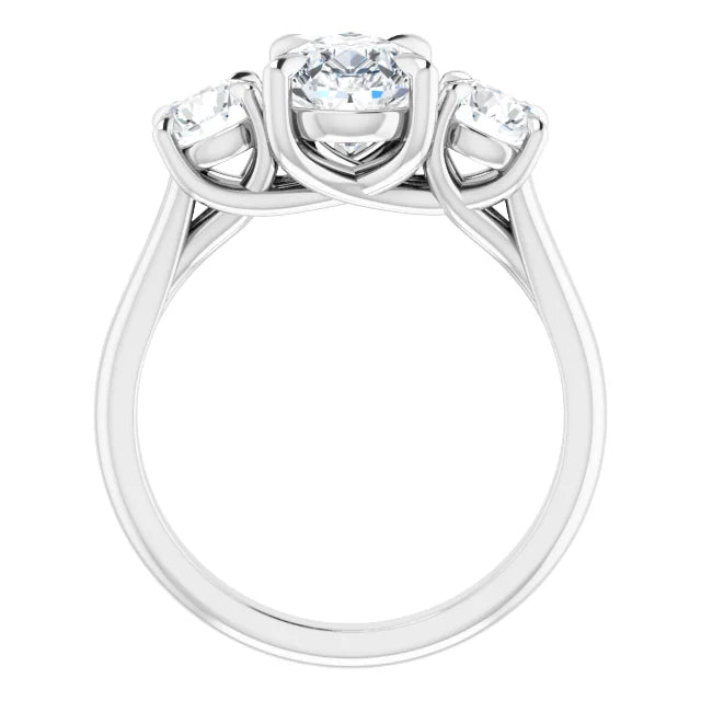 Pear Accent Engagement Ring