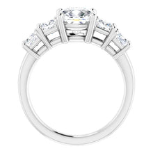 Cushion Multi Stone Accent Style Engagement Ring