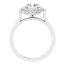 Cushion Double Halo Style Engagement Ring