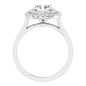Cushion Double Halo Style Engagement Ring