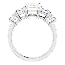 Emerald Multi Stone Accent Style Engagement Ring