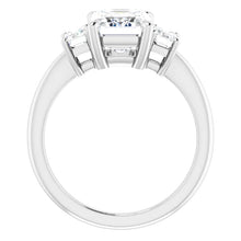 Emerald Accent Engagement Ring